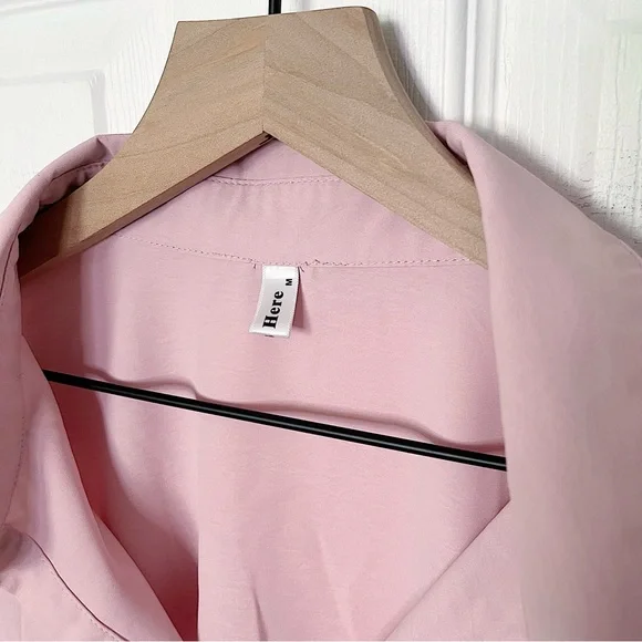 Women's Pink Button Down Shirt - Picture 5 of 5
